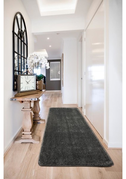 Gri Synergy Işıltılı Kaymaz Taban Yıkanabilir Yolluk