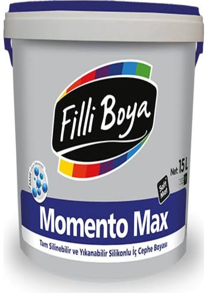 Filli Boya Momento Max Silikonlu İç Cephe Boyası 15 lt Beyaz