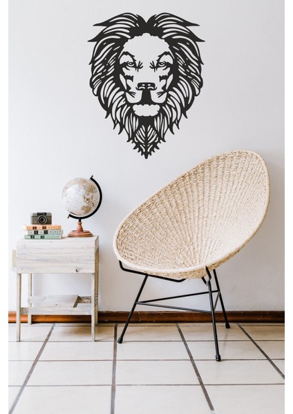 Lion Aslan Duvar Dekoru Süsü Ahşap Dekoratif Tablo