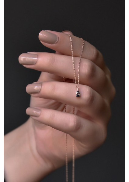 925 Ayar Gümüş Mistik Topaz Damla Kolye