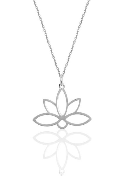 925 Ayar Gümüş Lotus Çiçeği Kolye