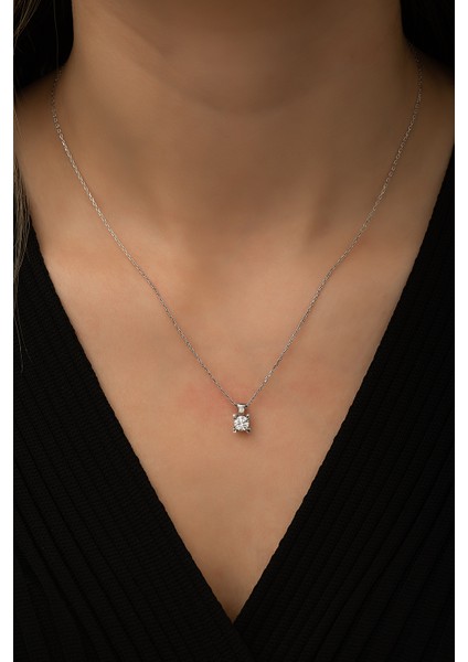 Swarovski® Tektaş Kolye Rodyum Kaplama 925 Ayar Gümüş S fiyatları
