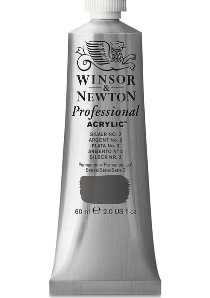 Professional Akrilik Boya 60 ml Silver No.2 624 S.3