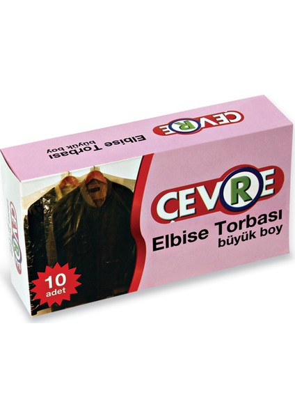 Şeffaf Elbise Torbası Büyük 10'lu 65 x 100 cm