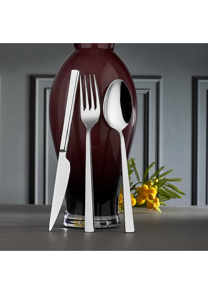 Alyans 60 Parça Kaşık Çatal Takımı 3mm -Bıçak Yoktur