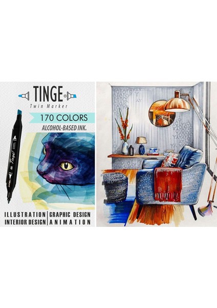 Çift Uçlu Marker Kalem Burnt Sienna 95