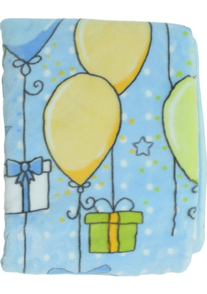 Süpersoft Balon Desenli Bebek Battaniyesi