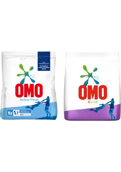 4 kg Color + Omo 4 kg Actıve Fresh