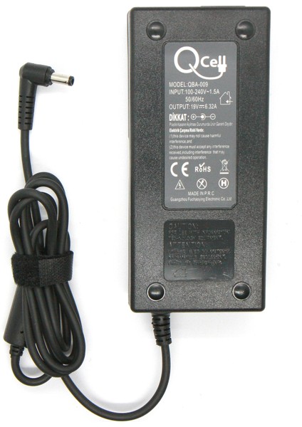 Toshiba Satellite P855-325 19V 6.3A 120W Muadil Adaptör