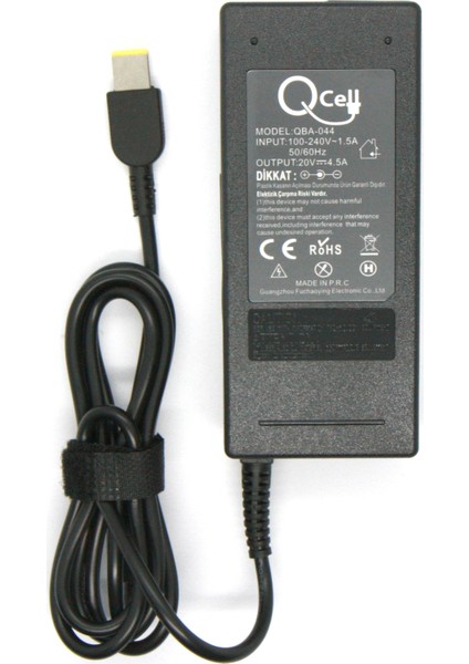 Lenovo 45N0265 36200415 0B47007 T460P 20V 4.5A Kare Uç Muadil Adaptör