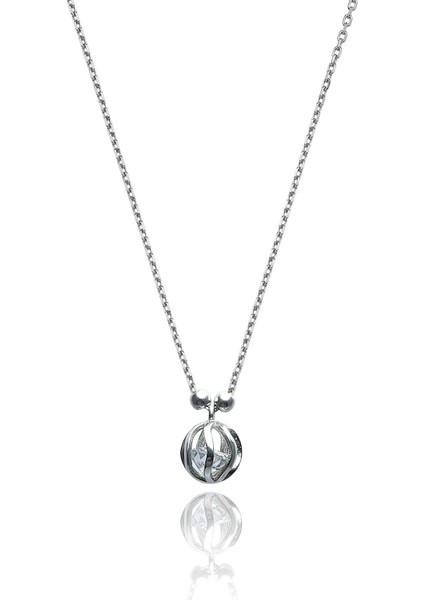 Küre Içinde Zirkon Taşlı Kadın Gümüş Kolye fiyatları