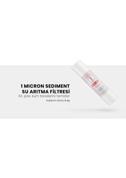 1 Mikron Sediment Filtre