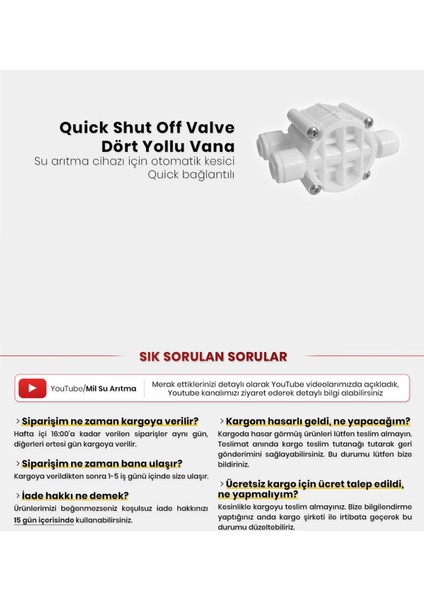 Su Arıtma Cihazı Için Quick Shut Off Valve Dört Yollu Vana fiyatları