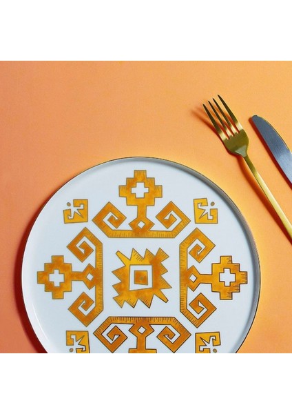 Arabesque Desen6 Düz Tabak 18 cm.
