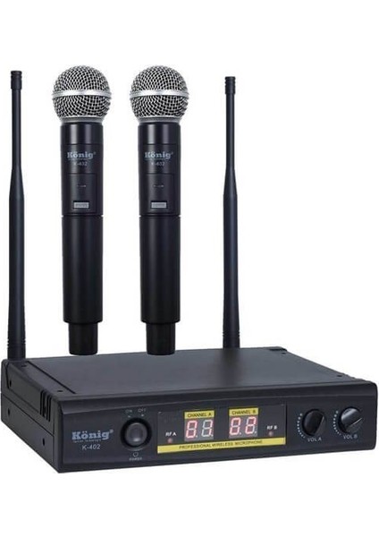 K-402 El + El Uhf Kablosuz Mikrofon Seti
