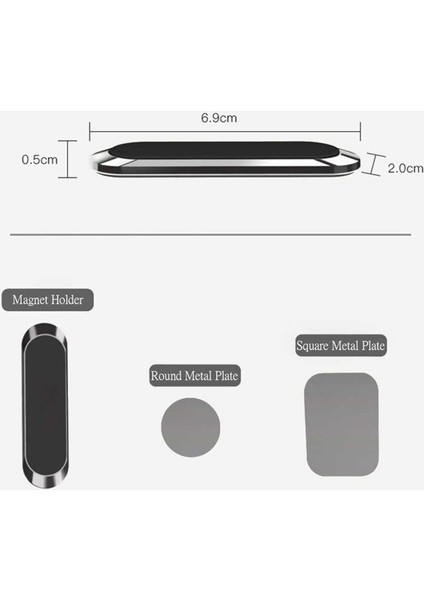 Mıknatıslı Ön Panel Araç Içi Telefon Tutacağı Nikel SYTE168