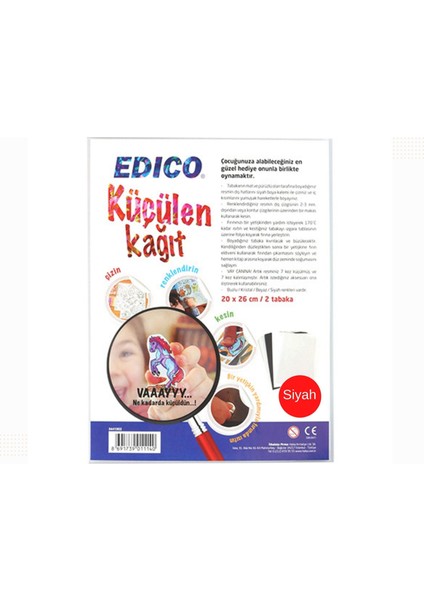7 Kat Küçülen Kağıt Siyah