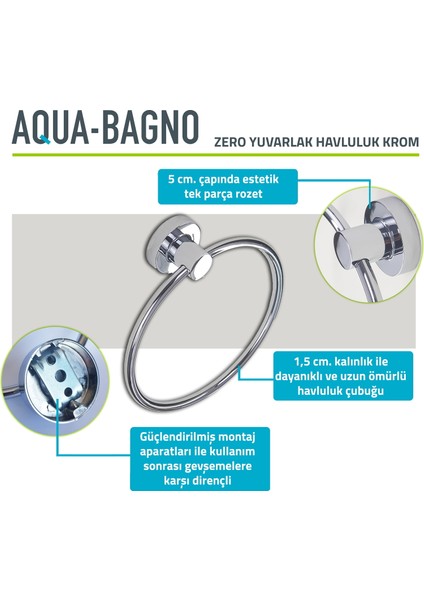 Aqua Bagno Yuvarlak Havluluk