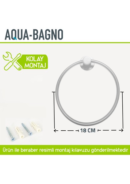 Aqua Bagno Yuvarlak Havluluk