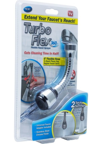 Turbo Flex 2 Aşamalı Plastik Esnek Musluk Başlığı
