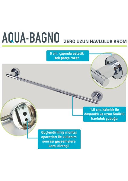 Aqua Bagno Zero Uzun Havluluk 50 cm