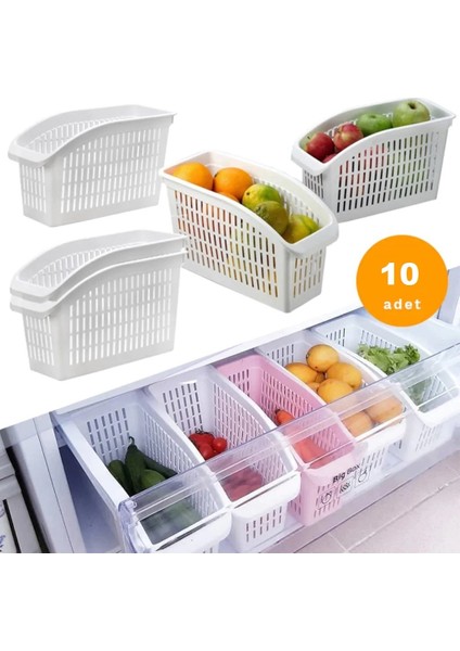 Buzdolabı Sepeti 10 Adet Dolap Içi Düzenleyici Organizer Vip Home indirimleri