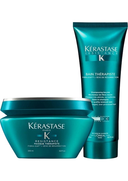 Résistance Maske Thérapiste (3-4) 200 ml + Bain Thérapiste (3-4) Şampuan 250 ml