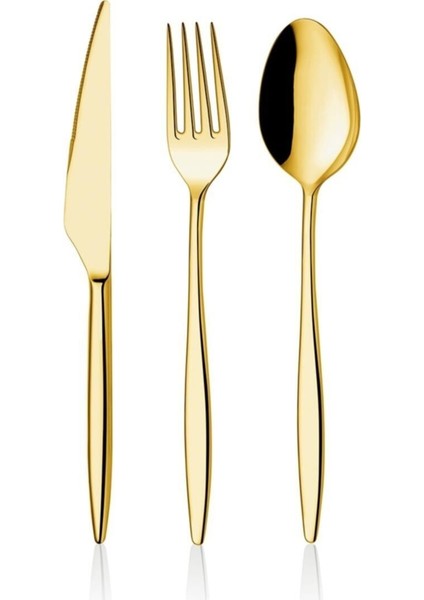 Gold İnci 60 Parça 12 Kişilik Çatal Kaşık Takımı