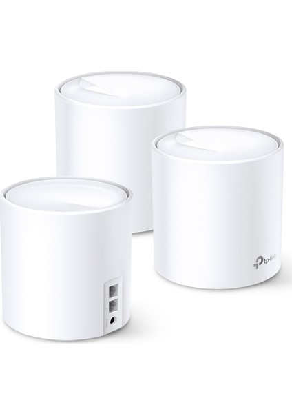 TP-Link Deco X60(2-pack), AX5400 Mbps, 1 GHz Dört Çekirdekli CPU, WPA3, OFDMA ve MU-MIMO, 150 Cihaza Kadar Bağlantı,  490 m²'ye Kadar Kapsama, Mobil Uygulama ile Kolay Kurulum, Wi-Fi 6 Mesh Sistemi