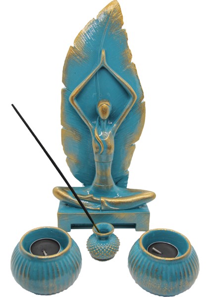 Yoga Yapan Kız Tütsülük ve Mumluk