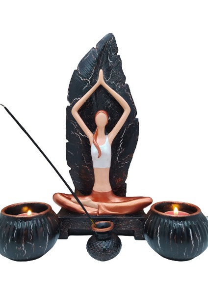 Yoga Yapan Kız Tütsülük ve Mumluk 4