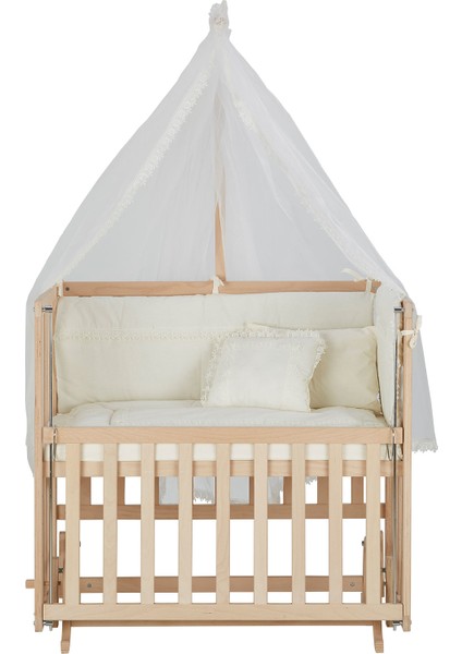 Baby Tech Babytech 50X90  Naturel Boyasız  Beşik + Krem Uyku Seti