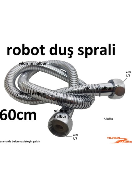 Duş Sprali 60 cm Robot Duş Seti Bağlantı Sprali Kısa Boy Asansörlü Duş Seti Sprali Duş Hortumu fiyatları