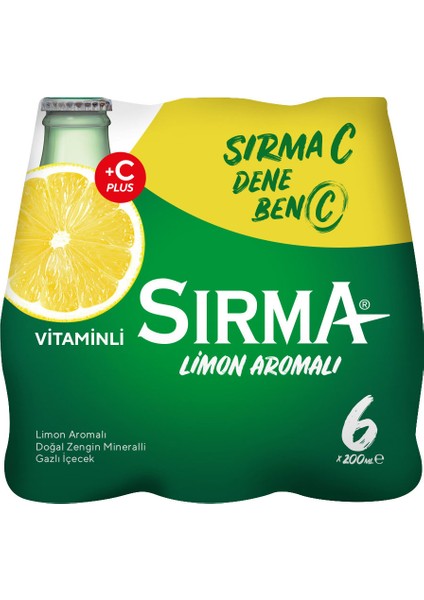 C+ Limon Aromalı Maden Suyu 6x200 ml