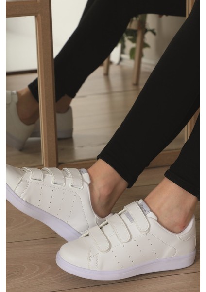 Albishoes Cırtlı Beyaz Sneaker - BCC75