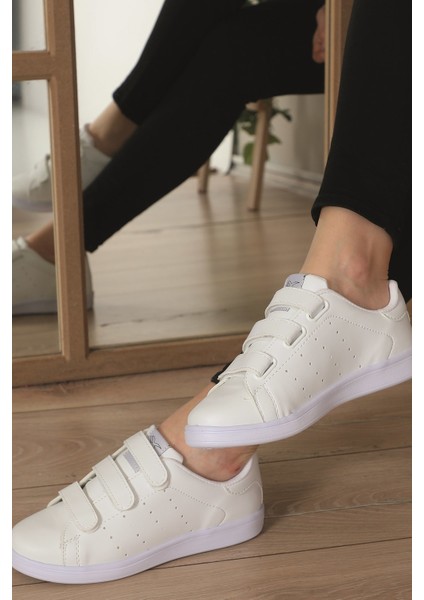 Albishoes Cırtlı Beyaz Sneaker - BCC75