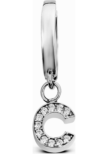 C Harfi Sallantılı Gümüş Tek Küpe K079301 fiyatları