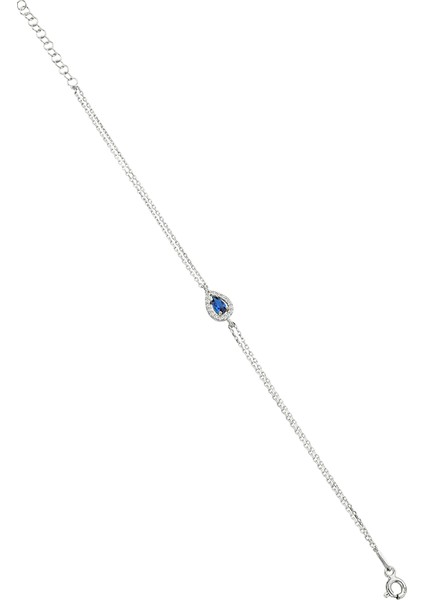 Damla Motifli Zirkon Taşlı Gümüş Bileklik B077201 modelleri