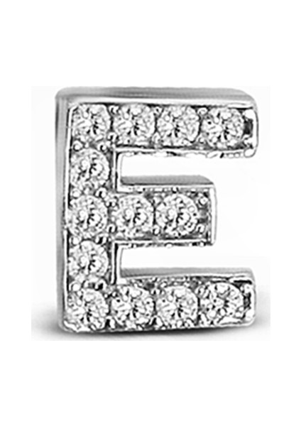 E Harfi Çivili Gümüş Tek Küpe K077201 fiyatları