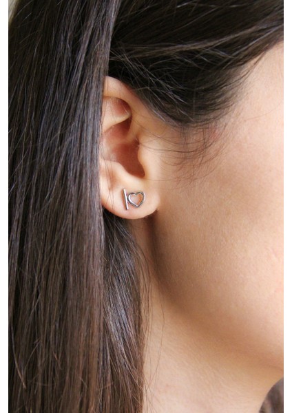 Gümüş Love Küpe K076501 modelleri