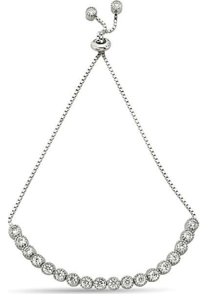 Gümüş Asansörlü Su Yolu Bileklik B076501