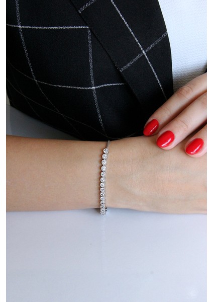 Gümüş Asansörlü Su Yolu Bileklik B076501 fiyatları