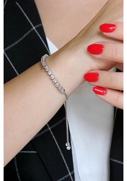 Gümüş Asansörlü Su Yolu Bileklik B076501 indirimleri