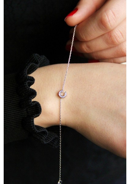 Gümüş C Harfi Bileklik B066601 modelleri