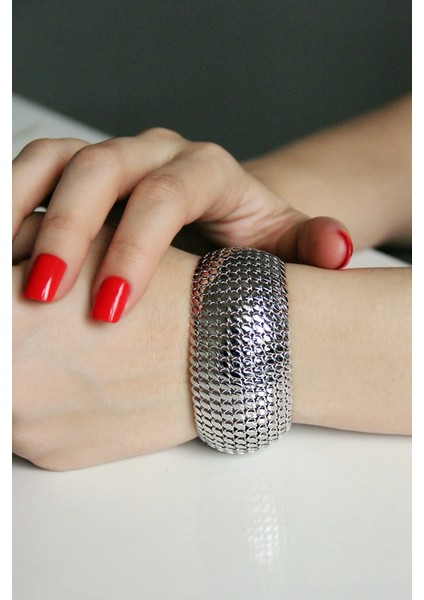 Gümüş Geniş Balık Sırtı Bileklik B071701 modelleri