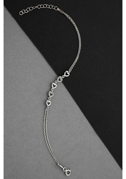 Gümüş Manimal Kalp Dizisi Bileklik B078401 fiyatları