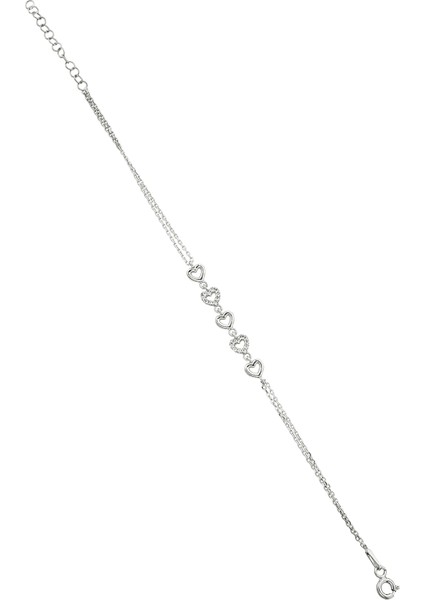 Gümüş Manimal Kalp Dizisi Bileklik B078401 fırsatları