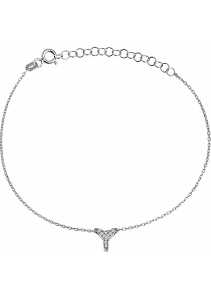 Gümüş Y Harfi Bileklik B068401