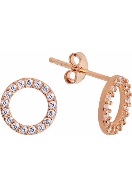 Halka Motifli Gümüş Küpe K066601