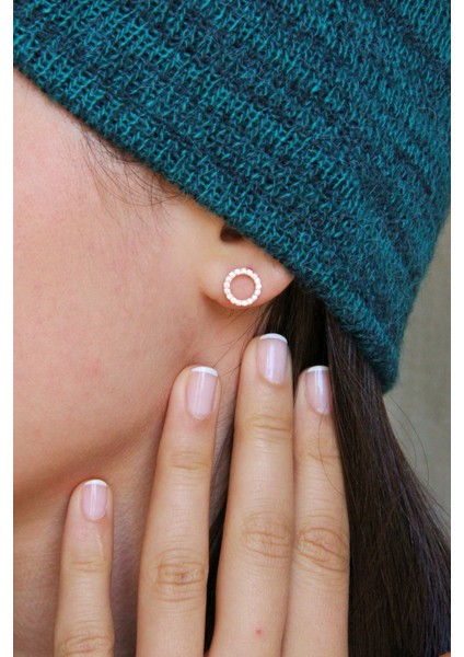 Halka Motifli Gümüş Küpe K066601 fiyatları